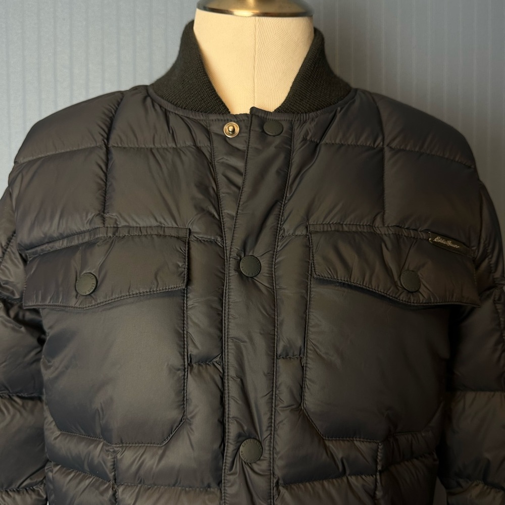 Eddie Bauer Lightweight Down Button Up Bomber Jac… - image 5